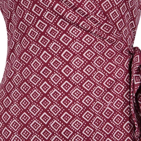 Diane Von Furstenberg Jilda Wrap Silk Dress Magenta Size 2 - Picture 5 of 9